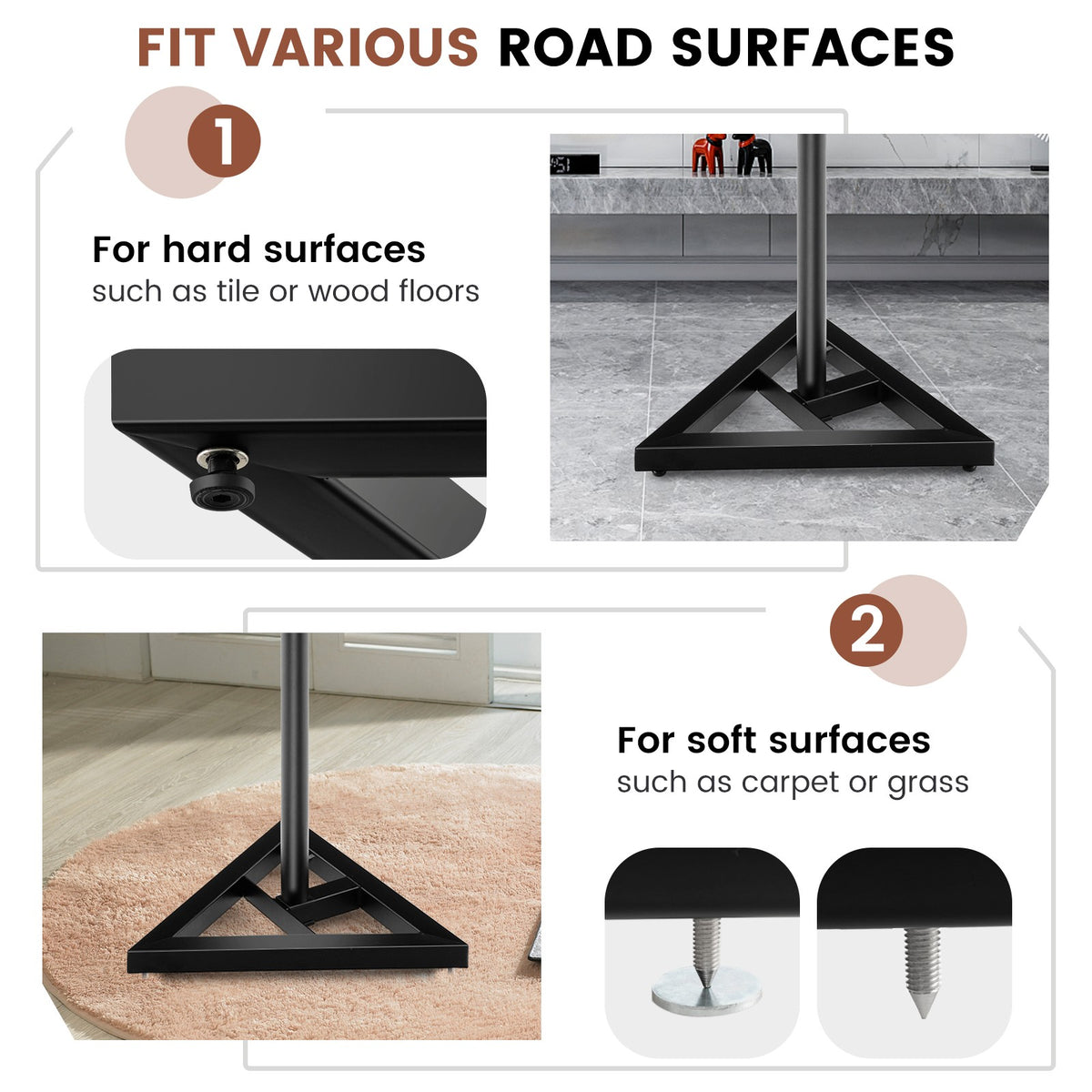 Pair of Adjustable Studio Monitor Speaker Stands - Brand New