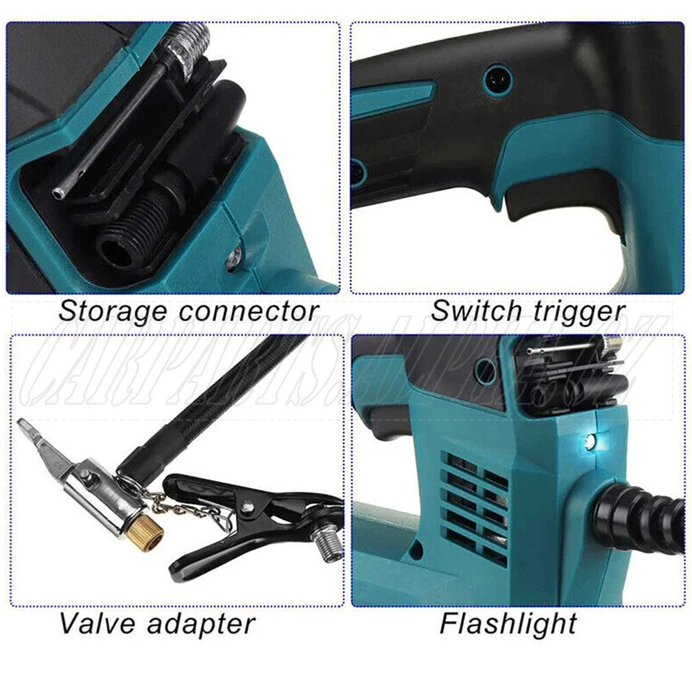 For Makita 18V Electric Car Tyre Inflator Pump Tire Air Compressor Pump Cordless