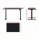 📦Electric Gaming Desk RGB Sit Stand Height Adjustable Table Black
