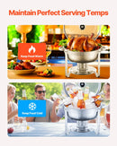 ✅Round Chafing Dish Buffet Set Full-Size Pan Stainless Steel