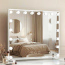 ✅Makeup Mirror 80x65cm Hollywood Vanity Mirrors w/ LED Light White Frame