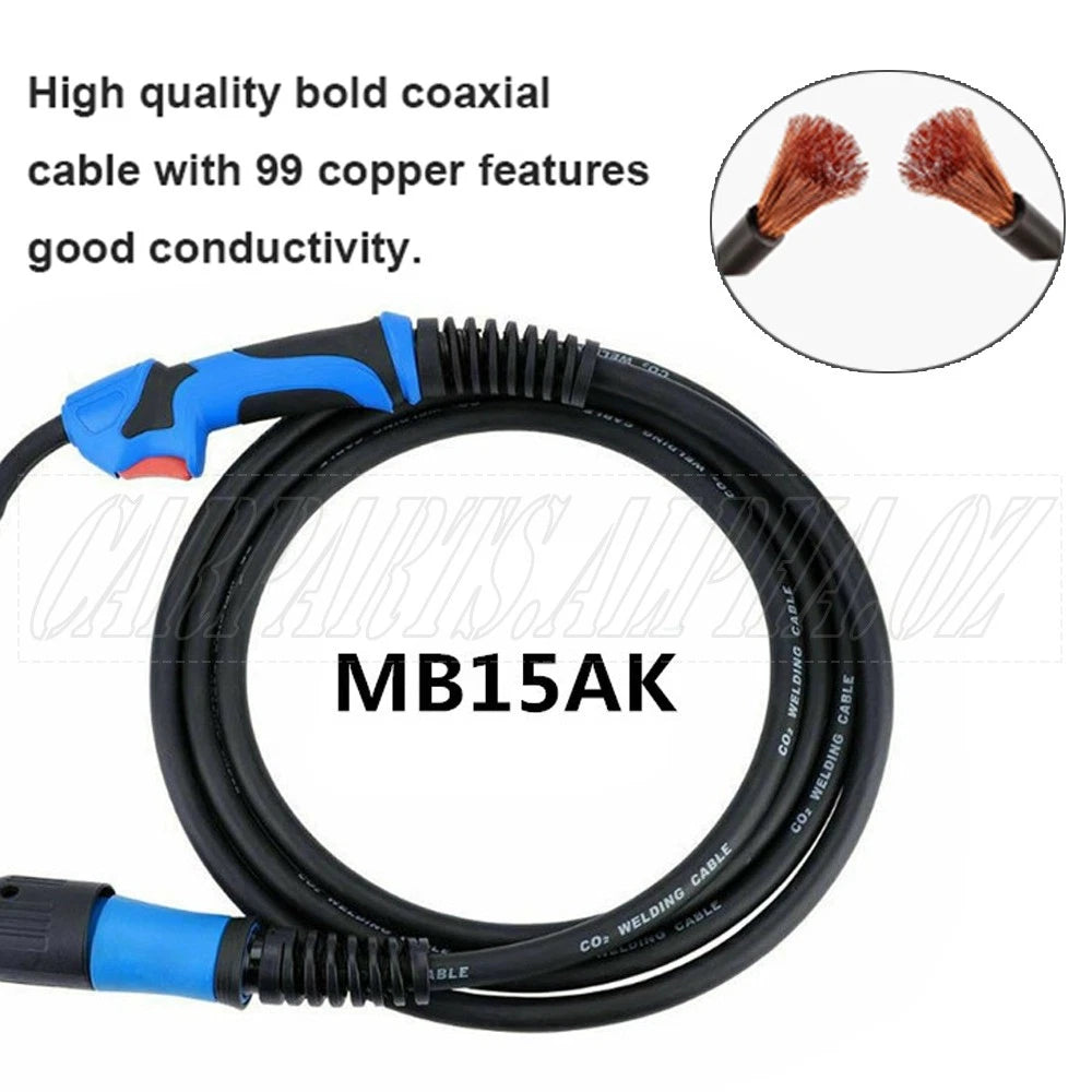 Welding Torch Gun Gas Shielded Binzel Euro Connector 4M AU