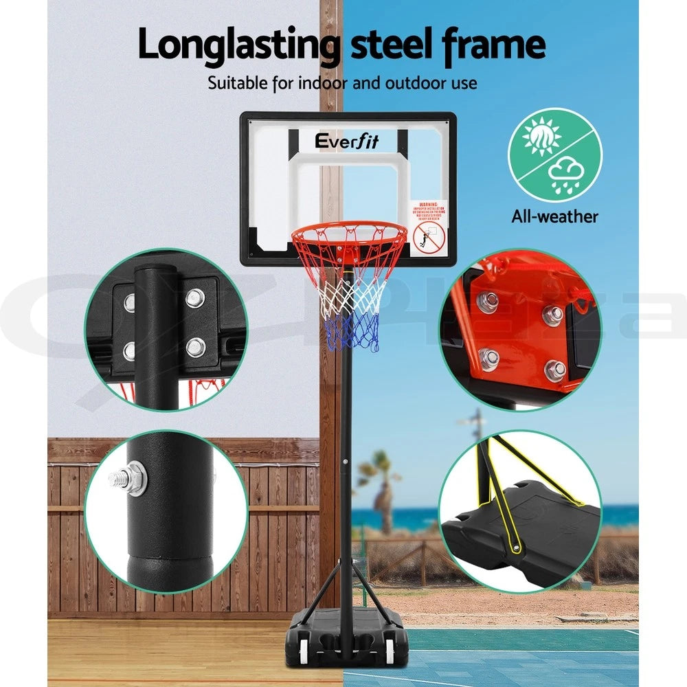 Portable Basketball Stand System Hoop Height Adjustable Net Ring Kid