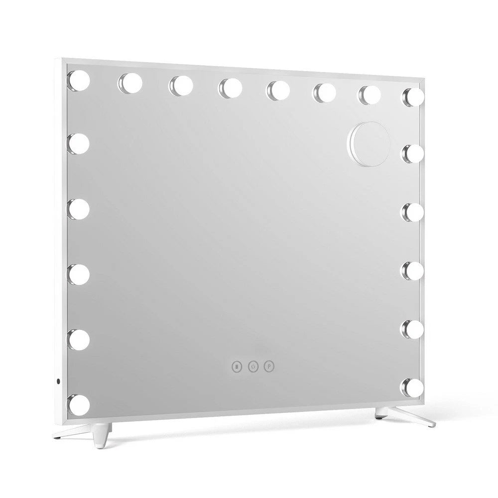 Makeup Mirror 80x65cm Hollywood Vanity Mirrors w/ LED Light White Frame