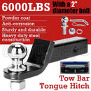 2" 50mm Towbar Tongue Tow Bar Ball Mount Hitch Trailer 4WD Car Caravan Boat New