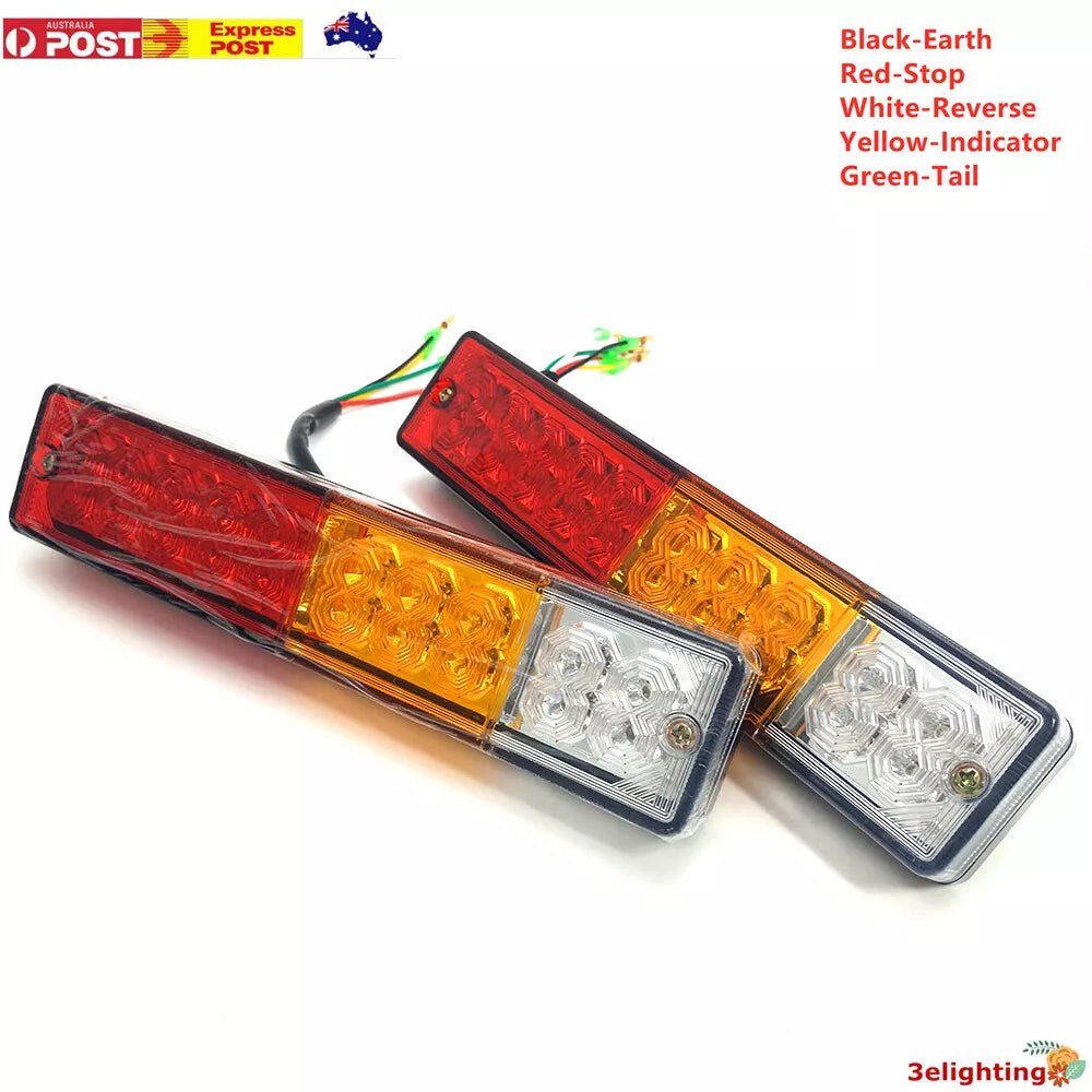 2x Trailer lights 20 LED STOP TAIL INDICATOR TRUCK CAMPER LIGHT UTE 4WD 12V-24V