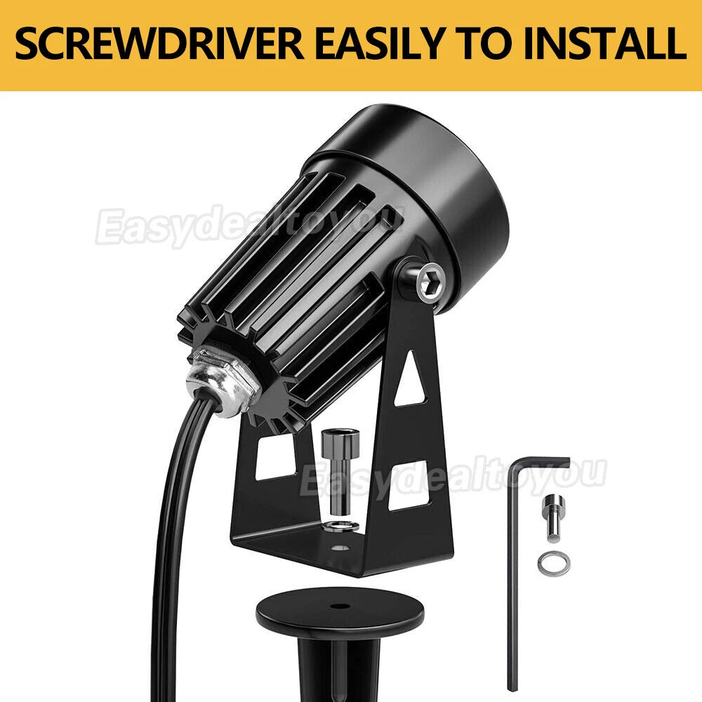 10X Garden Lights LED Spotlights Landscape Outdoor Waterproof 5W Floodlight 12V Cool Light