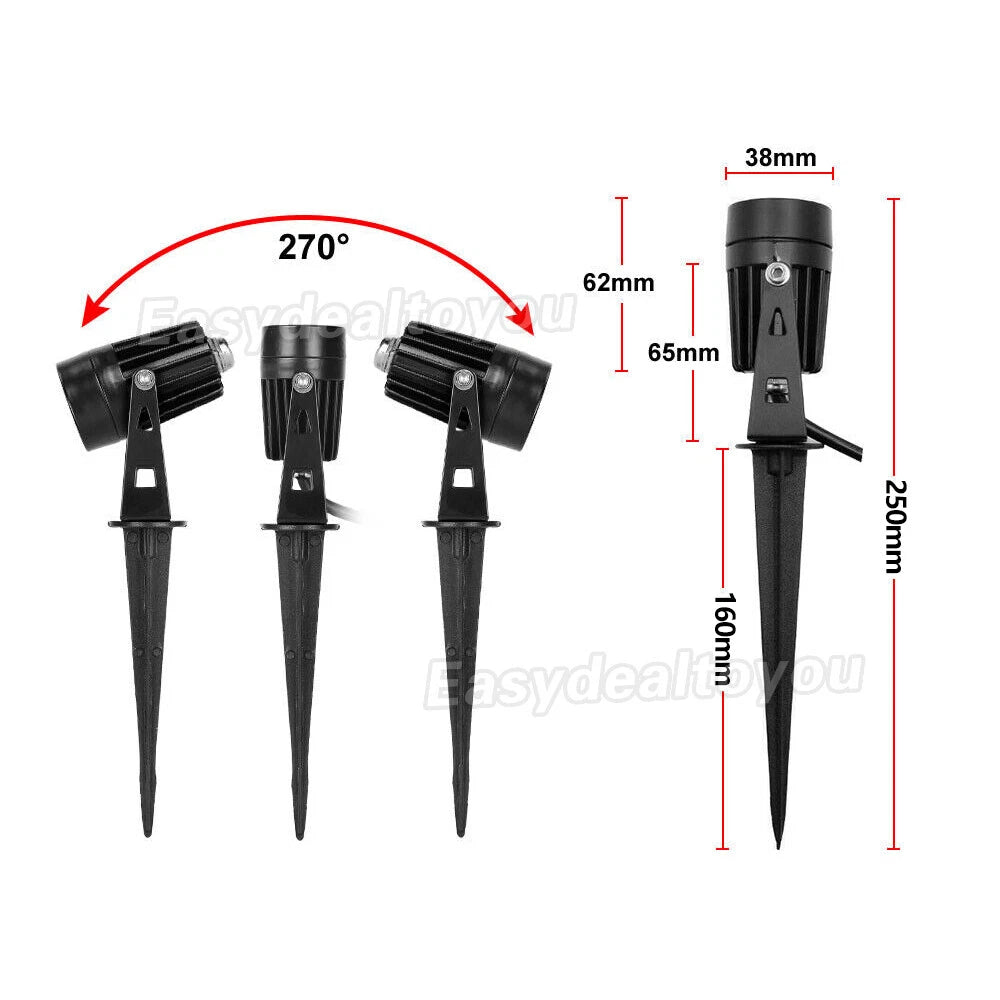 10X Garden Lights LED Spotlights Landscape Outdoor Waterproof 5W Floodlight 12V Warm Light