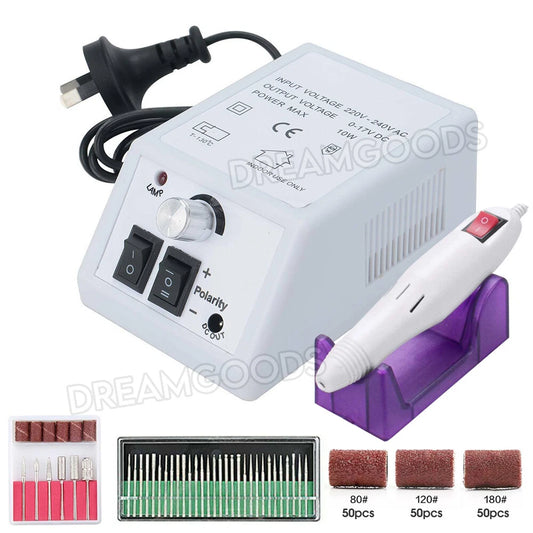 Electric Nail File Drill Tool AcrylicArt Pedicure Manicure Salon MachineBits Set