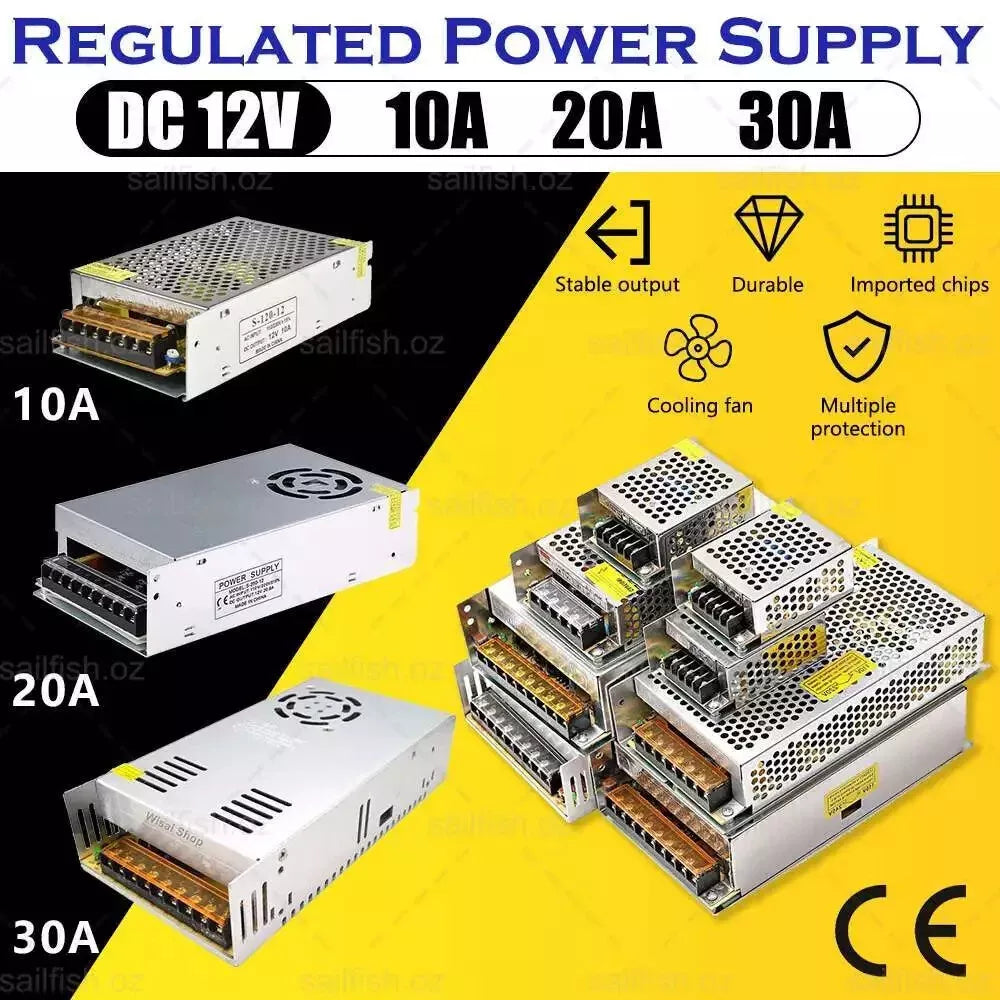 Power Supply Adapter Transformer Driver AC 240V To DC 12V 30A 360W AC/DC