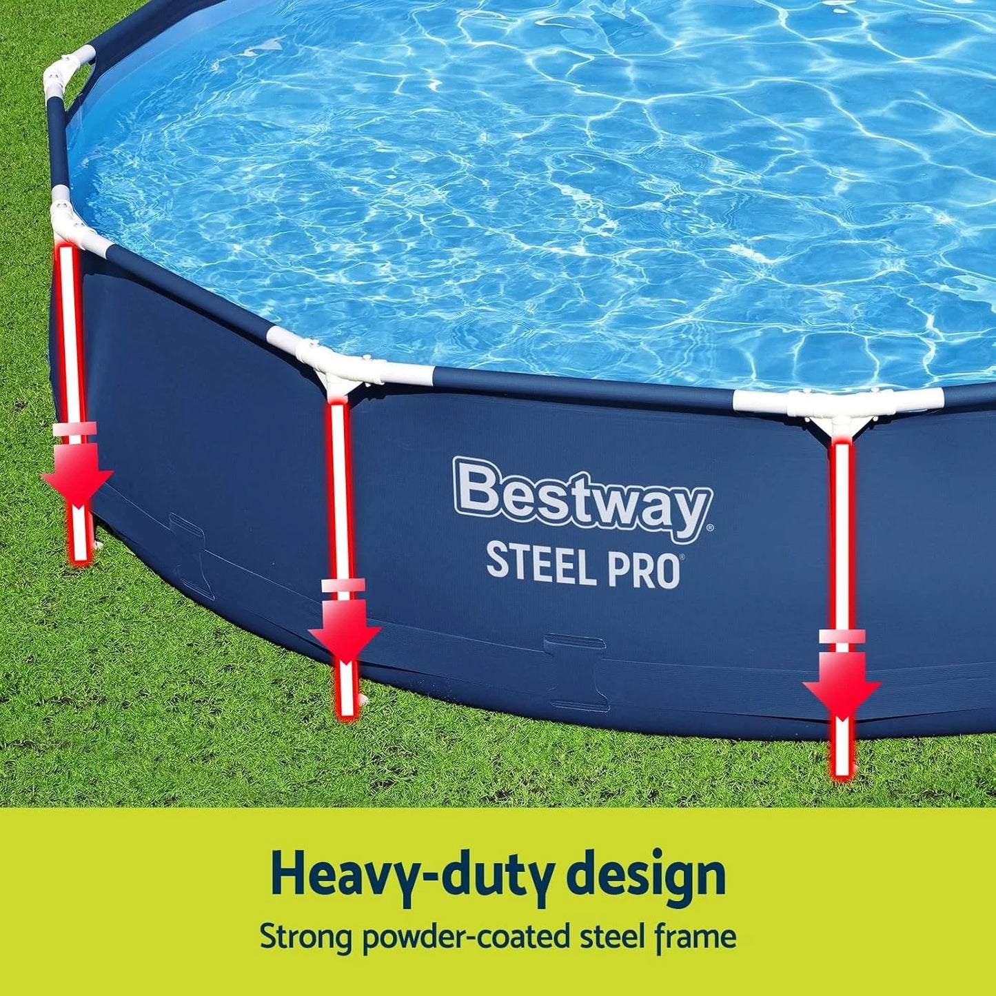 Bestway Steel Pro Pool Set, 3.66 M Width X 76 Cm Height