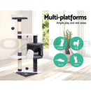 ✅Cat Tree Tower Scratching Post Scratcher 112cm Wood Condo House Furniture