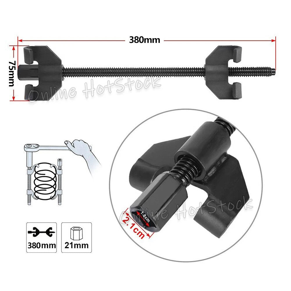 2X Coil Spring Shock Compressor Heavy Auto Remover Installer Suspension Tool Kit