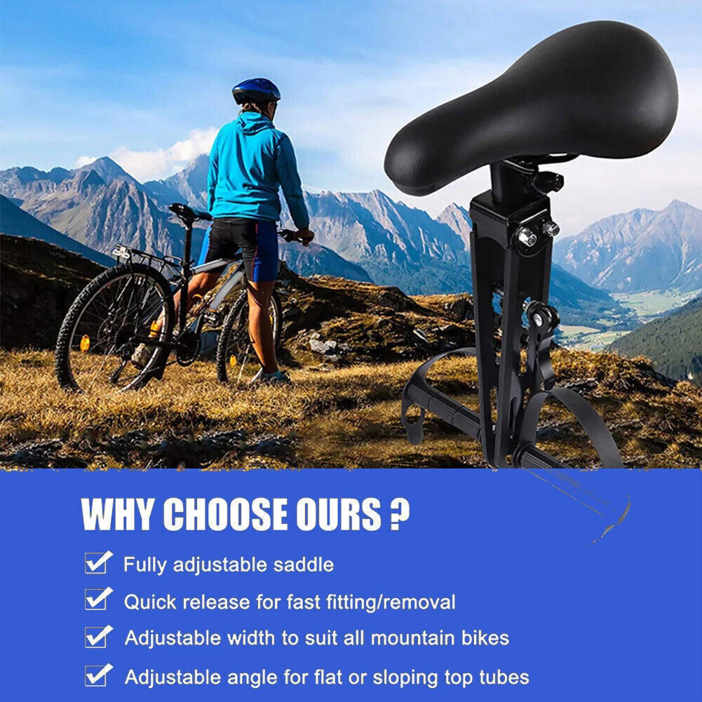 Bike Front Mounted Child Seat Kids Top Tube Bicycle Detachable Child Armrest AU