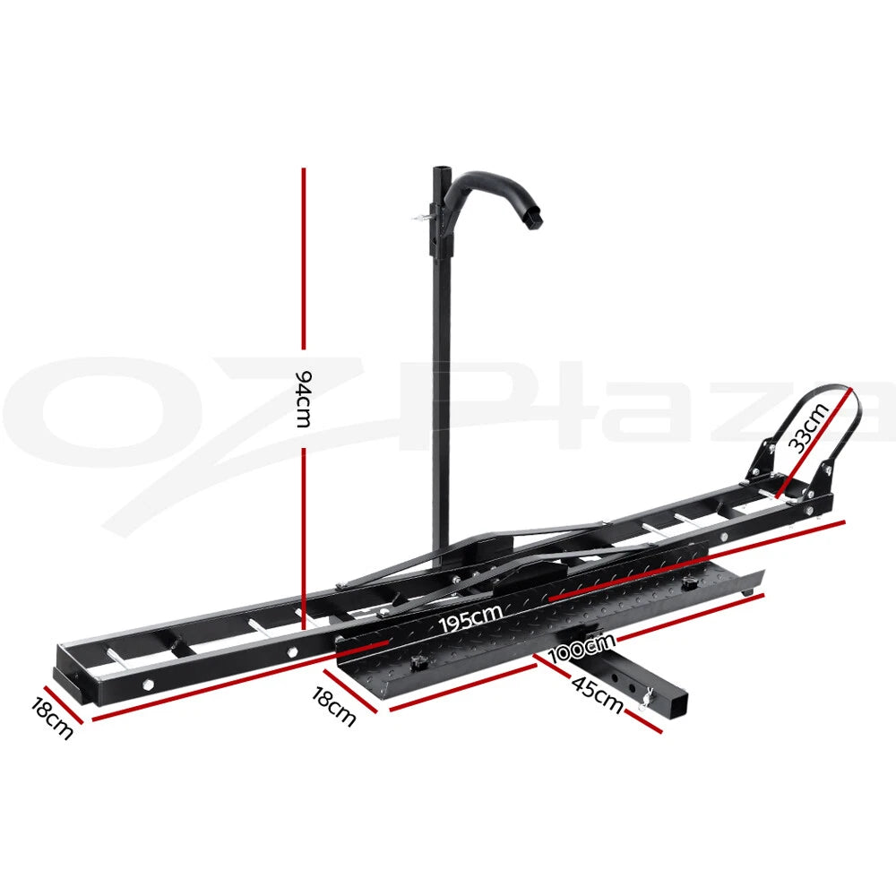 Motorcycle Motorbike Carrier Rack 2"Towbar Arm Rack Dirt Bike Ramp Steel