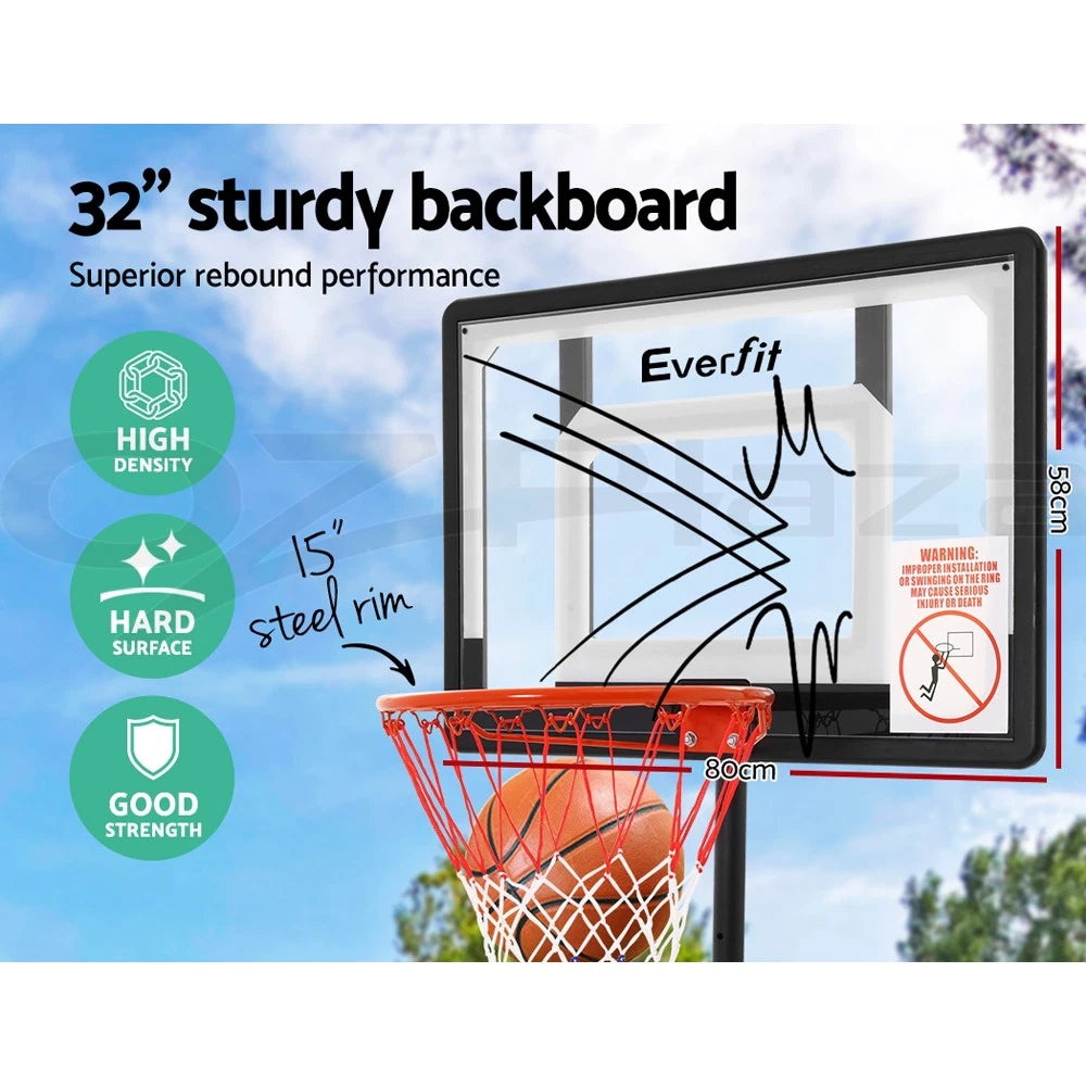 Portable Basketball Stand System Hoop Height Adjustable Net Ring Kid