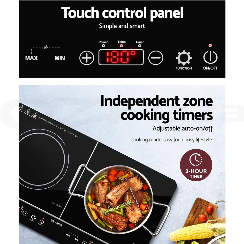 Electric Induction Cooktop 60cm Portable Kitchen Ceramic Glass Cooker
