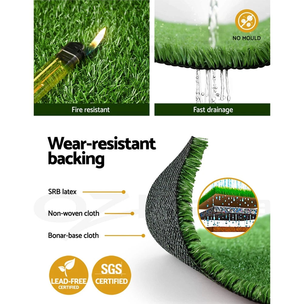 Synthetic Artificial Grass Fake Lawn Turf 1mx10m Plant Olive