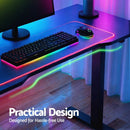 📦Electric Gaming Desk RGB Sit Stand Height Adjustable Table Black