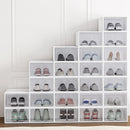 📦Shoe Rack Storage Cabinet Shoe Box 24 Stackable Plastic Cube White