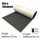 240×90cm Boat Decking EVA Foam Sheet Marine Yacht Teak Flooring Carpet Dark Grey