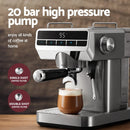 📦 20 Bar Coffee Machine Espresso Maker Milk Frother Cappuccino Latte Cafe