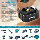 2 Pack 6.0AH Battery For Makita 18V for LXT BL1860 BL1840 BL1830 BL1850 Li-Ion