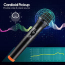 ✅2x Handheld Wireless Microphone Cordless UHF Dynamic Mic System Karaoke Receiver
