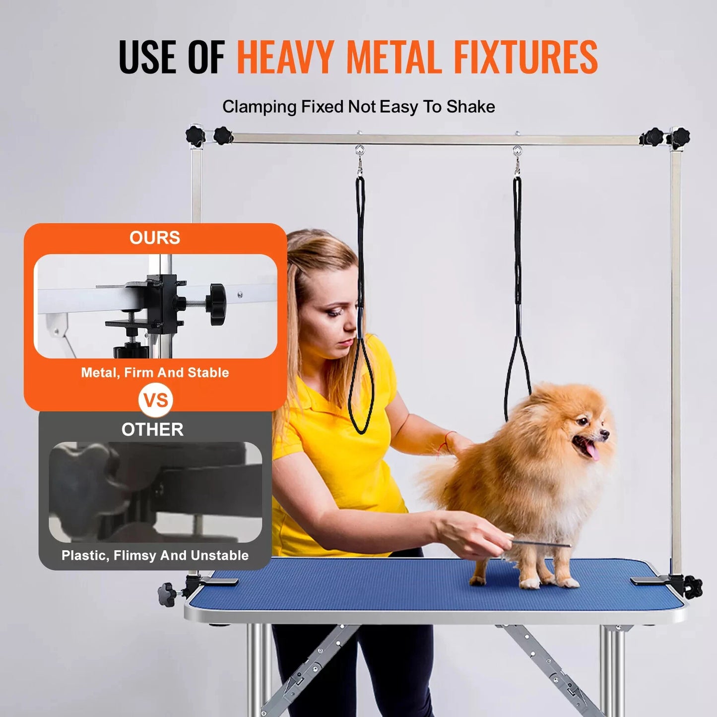 Pet Grooming Salon Table Dog Cat Vet Adjustable Anti Slip
