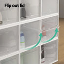 📦Shoe Rack Storage Cabinet Shoe Box 24 Stackable Plastic Cube White