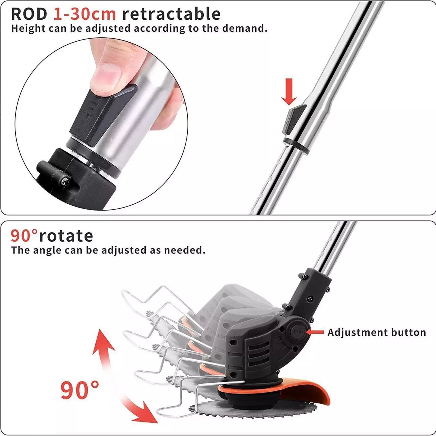 Cordless Electric Grass String Trimmer Lawn Cutter Brush Mower Whipper Snipper