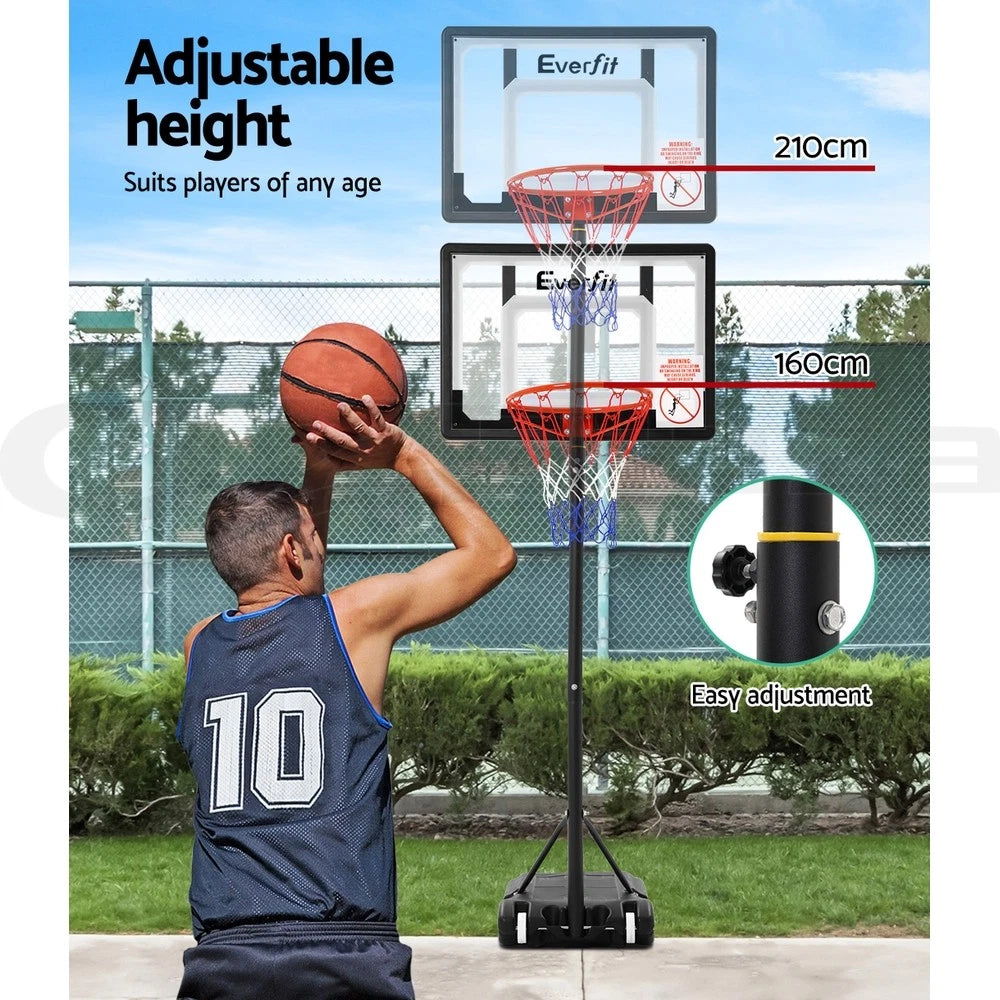 Portable Basketball Stand System Hoop Height Adjustable Net Ring Kid