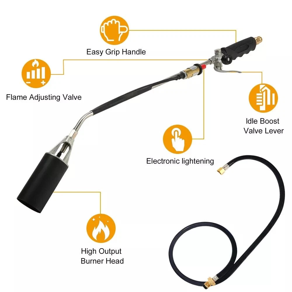 Propane Weed Torch with 2m Hose, 500,000 BTU