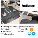 240×90cm Boat Decking EVA Foam Sheet Marine Yacht Teak Flooring Carpet Dark Grey