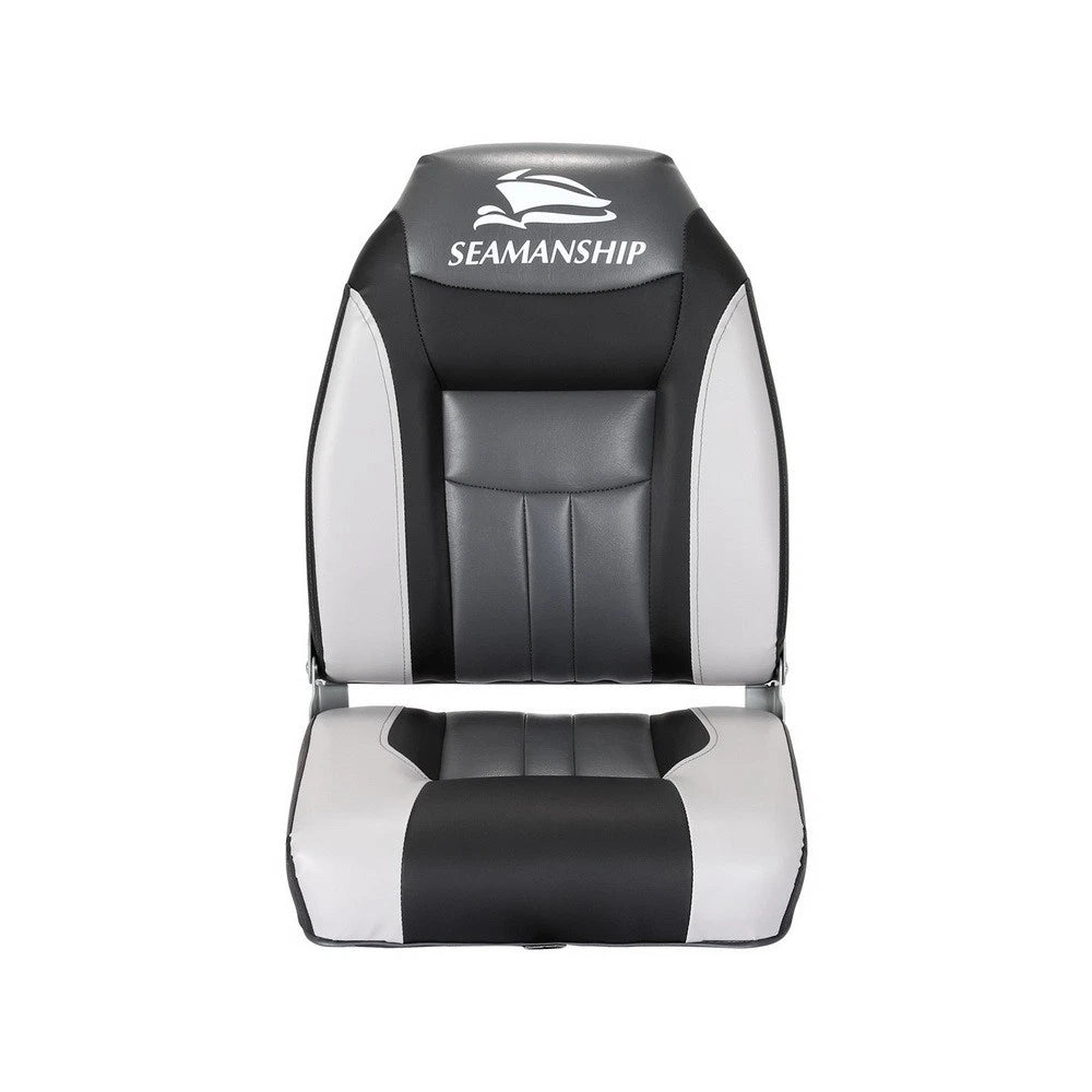 Seamanship 2X Folding Boat Seats Seat Marine Seating Set All Weather Swivels BK