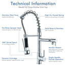 ✅Kitchen Mixer Taps 360° Swivel Pull Out Spout Spray Sink Faucet Brass