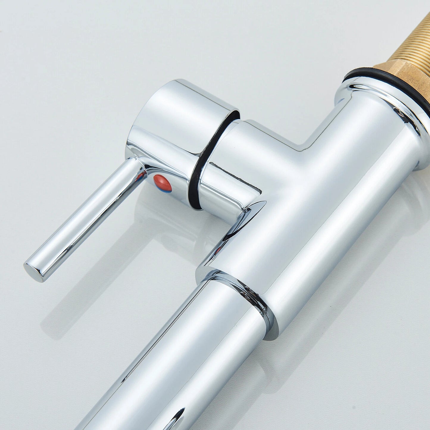 Kitchen Mixer Taps 360° Swivel Pull Out Spout Spray Sink Faucet Brass