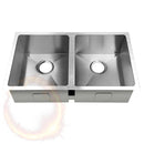 ✅Kitchen Sink 77X45CM Stainless Steel Basin Double Bowl Silver