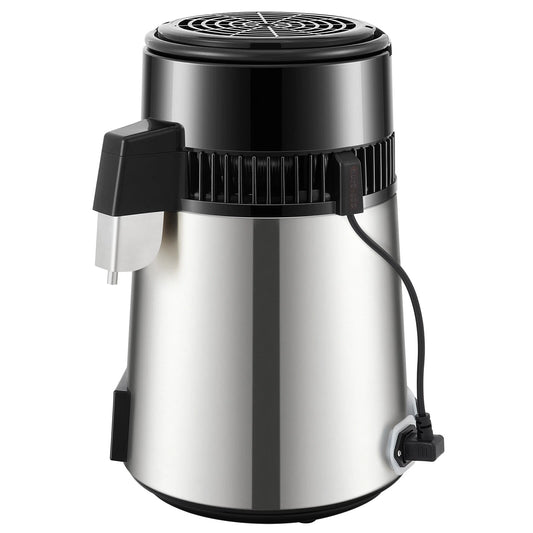 4L Water Distiller 1.5L/H Distilled Water Filter Timing Dual-Temp Silver