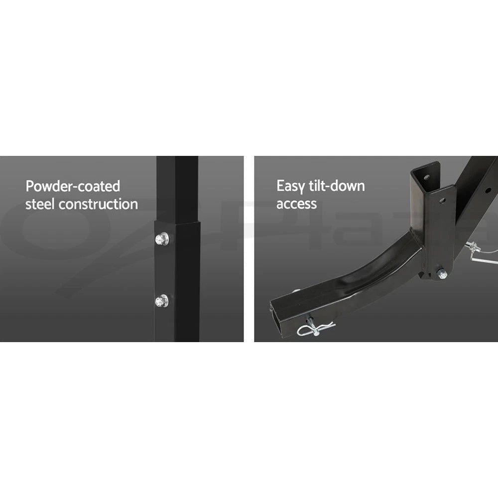 4 Bicycle Carrier Bike Rack Car Rear Hitch Mount 2" Towbar Foldable