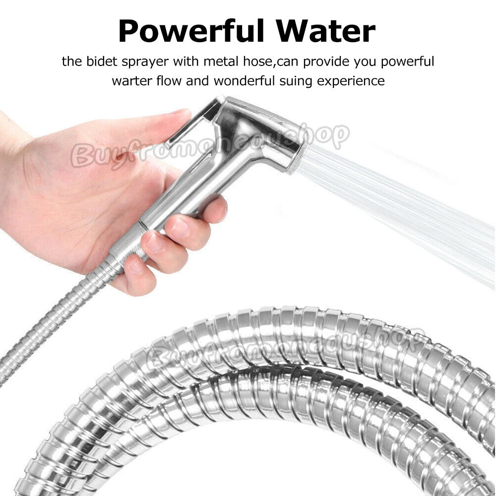 Bidet Douche Toilet Sprayer Shattaf Shower Head Hose Spray Kit Handheld Bathroom