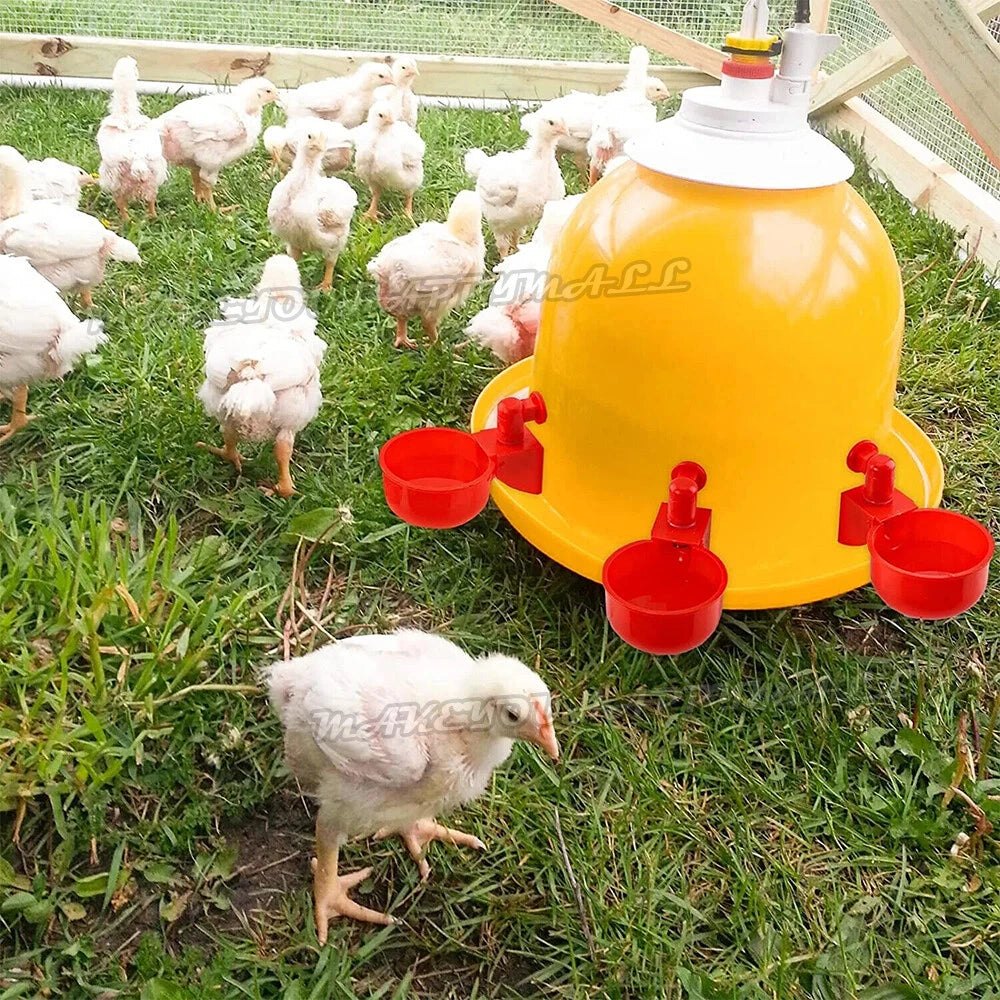 10 Automatic Chicken Water Cup Waterer Poultry Drinking Bowl Feeder Drinker Tool