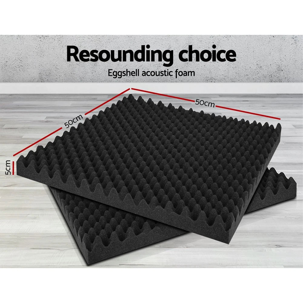 40 pcs Acoustic Foam Sound Absorption Panels Eggshell 50X50X5CM