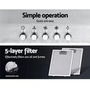 ✅600mm Range Hood 60cm Rangehood Kitchen Canopy LED Light Stainless Steel