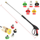 ✅4000PSI 5 Nozzles High Pressure Washer Spray Gun Extension Wand Lance Cleaner