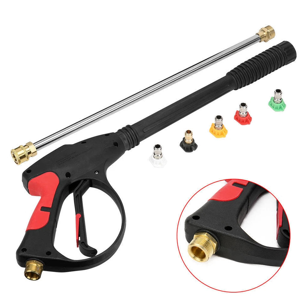 4000PSI 5 Nozzles High Pressure Washer Spray Gun Extension Wand Lance Cleaner