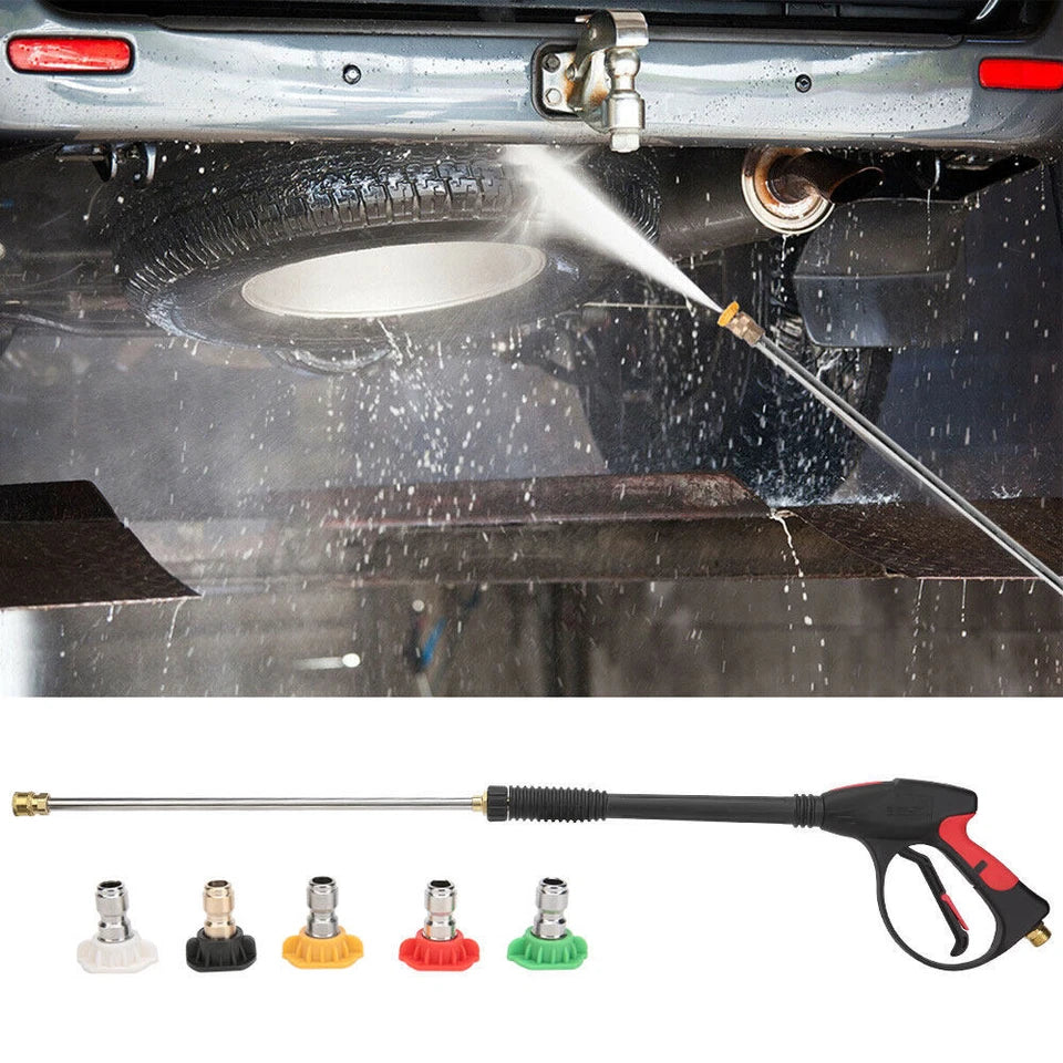 4000PSI 5 Nozzles High Pressure Washer Spray Gun Extension Wand Lance Cleaner