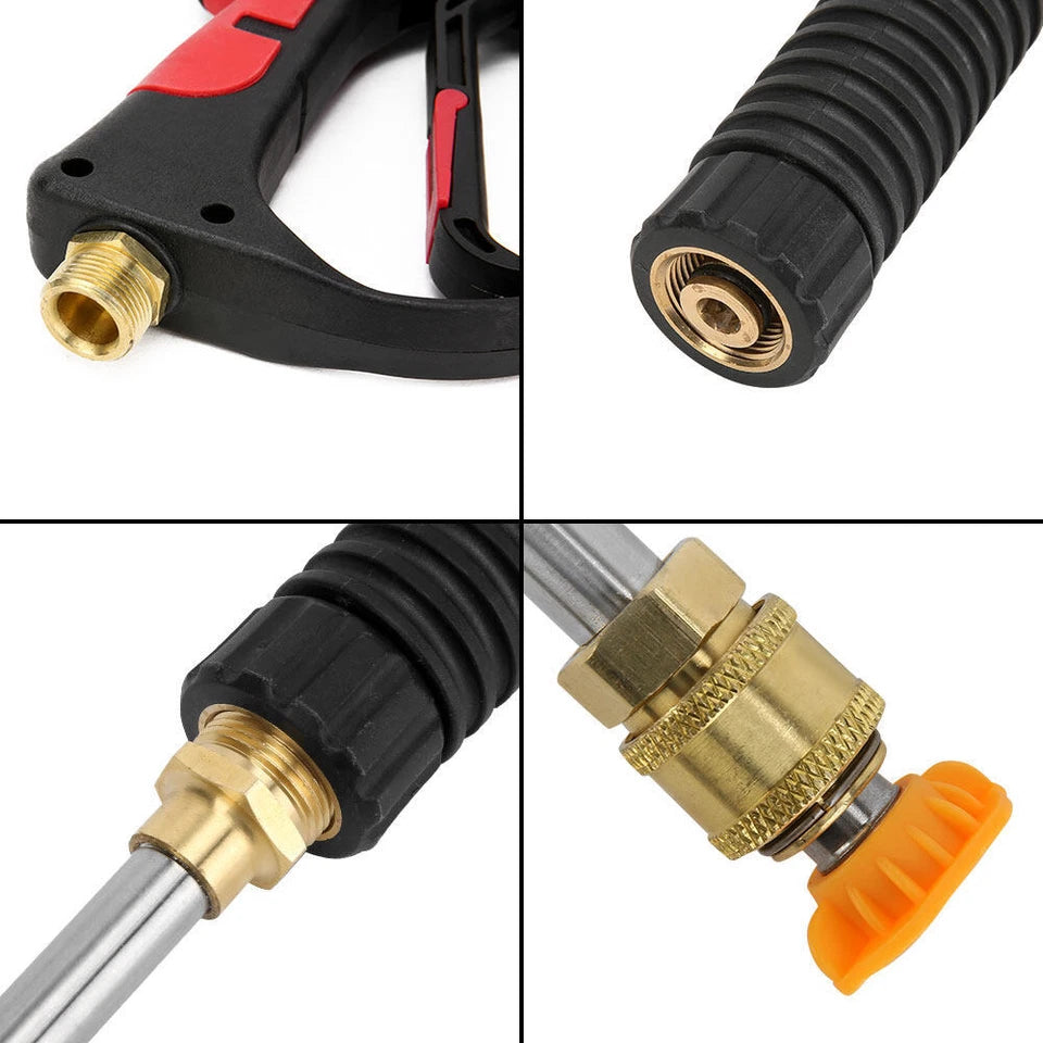 4000PSI 5 Nozzles High Pressure Washer Spray Gun Extension Wand Lance Cleaner