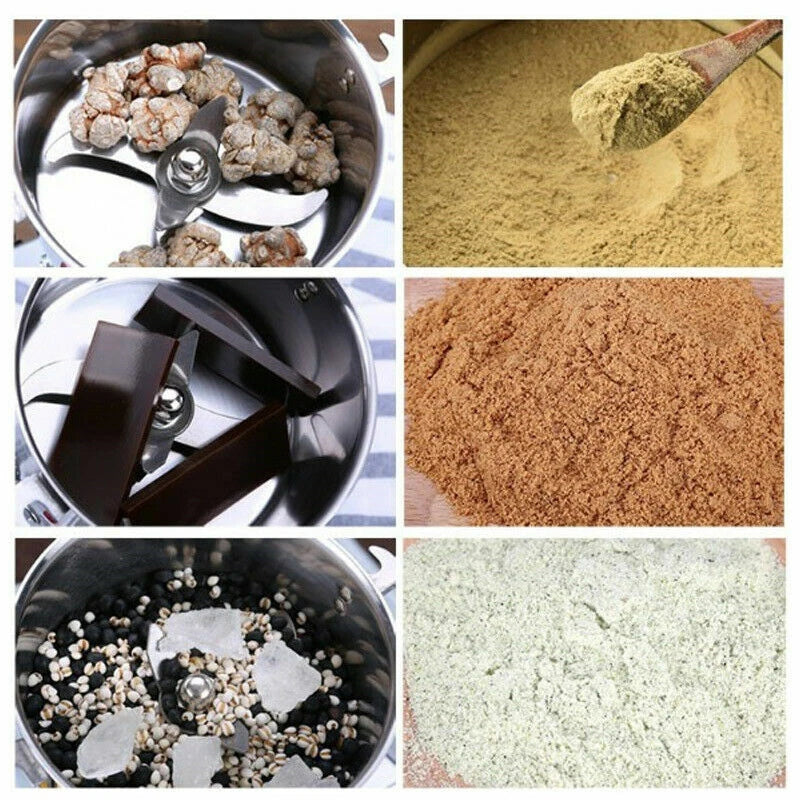 800G Electric Dry Food Grinder Machine Grains Spices Hebals Mill Cereal Grinding