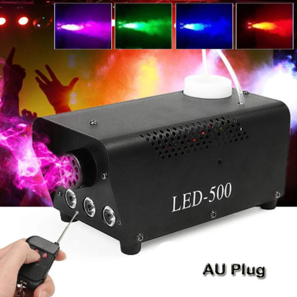 Smoke Machine RGB LED Party Club Disco DJ Effect Wireless Control-500W Fogger